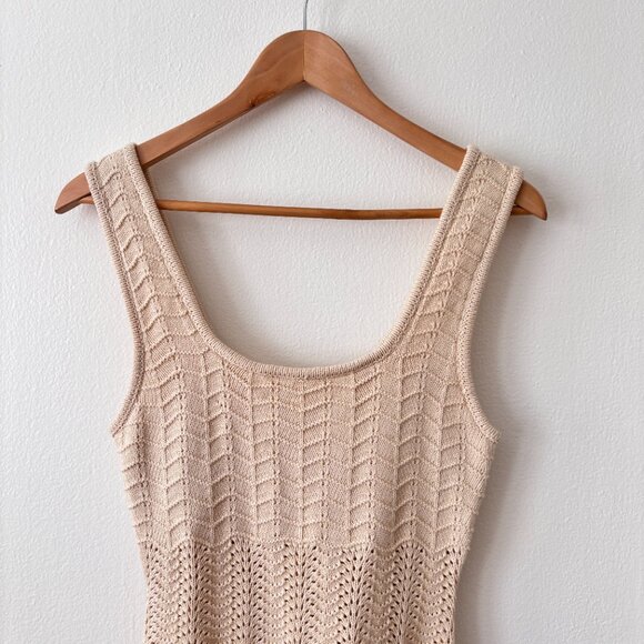 House Of Harlow 1960 Crochet Knit Bodycon Midi Dress - Picture 2 of 6